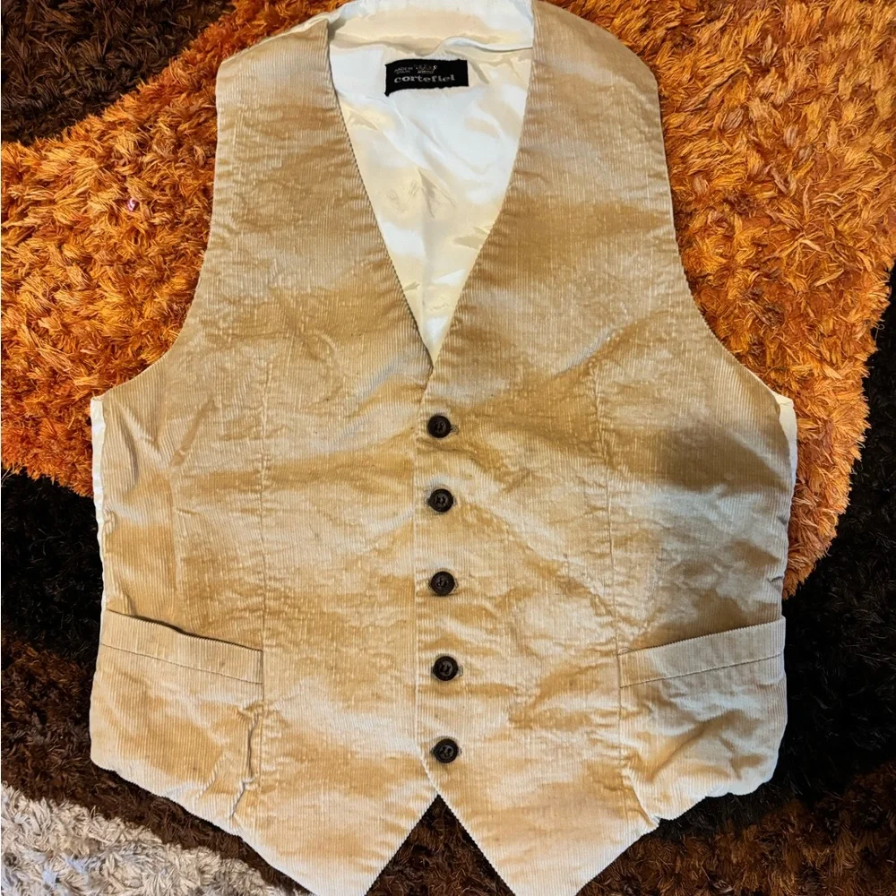 Vintage, Cortefiel, Corduroy, Blazer & Vest